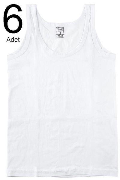 Cecimer Tutku Boy's White 6 Pack Undershirt