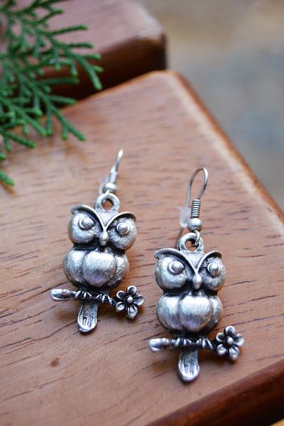 Stoneage Bohemian Owl Women's Earrings