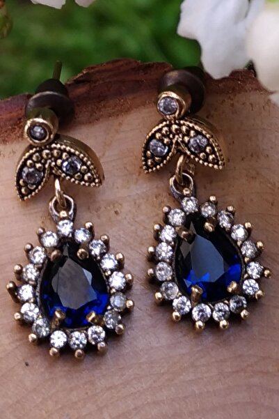 Stoneage Safir Taşlı Damla Otantik Bayan Küpe