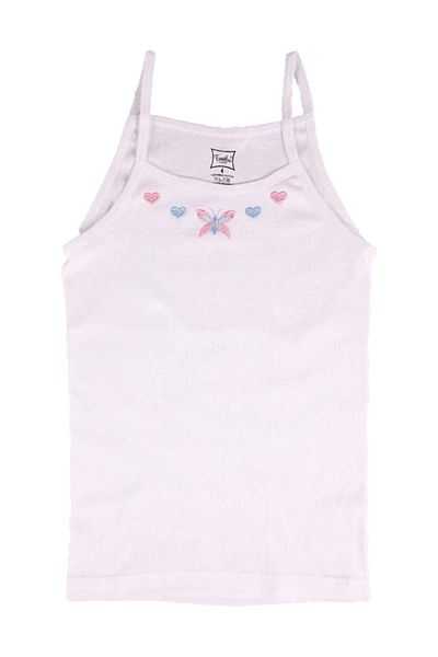 Tutku White Strappy Girl's Tank Top 754
