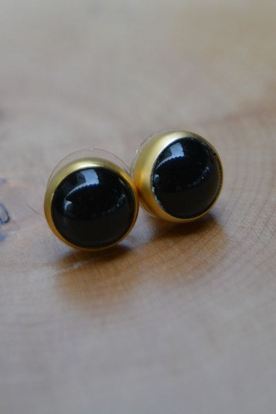 Stoneage Jewellery Onyx Natural Stone Handmade Earrings