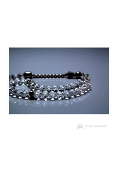 RD EKOAVM Kristal Kuvars Taşı Tesbih 6 Mm Faset Kesim