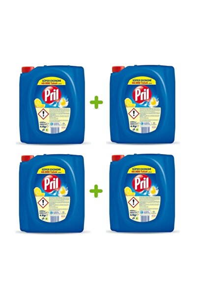 Pril Sıvı Klasik Bulaşık Deterjanı 4 Kg Limon X 4 Adet