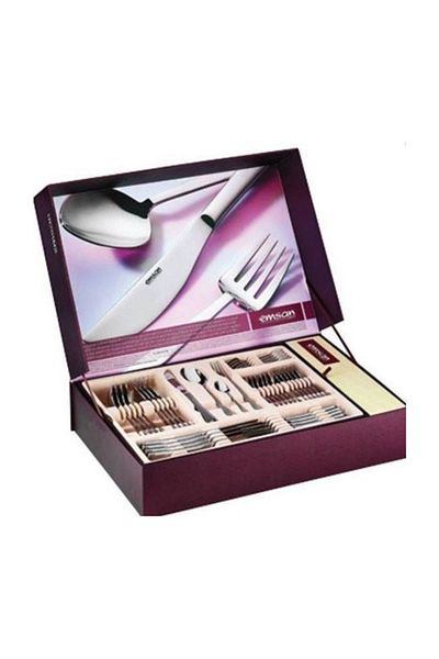Emsan Duru Mat 84 Piece Boxed Fork Spoon Knife Set for 12 People