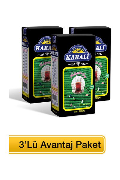 Karali Çay Karali Gift Bulk Tea 500 g X 3 Pieces