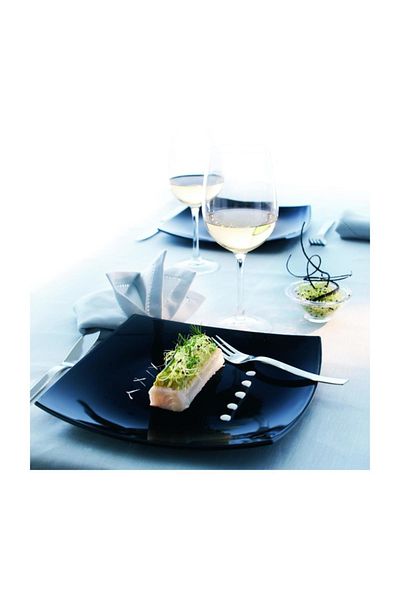 Luminarc Quadrato Tempered Black Cake Plate 19 Cm
