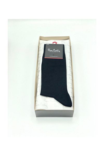 Pierre Cardin Мъжки плоски чорапи - 900 черни - 6 броя чорапи, единичен размер 40-44