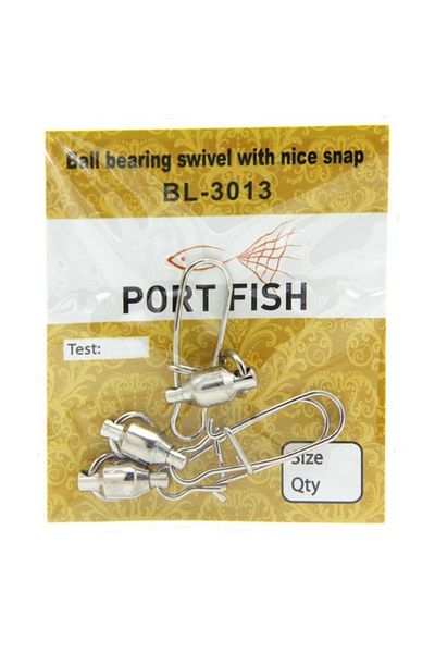 Port Fish Ball Bearing Swivel With Nice Snap Clip Swivel No:5