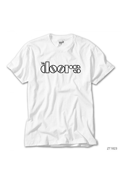 Z zepplin Λευκό T-Shirt The Doors Outline
