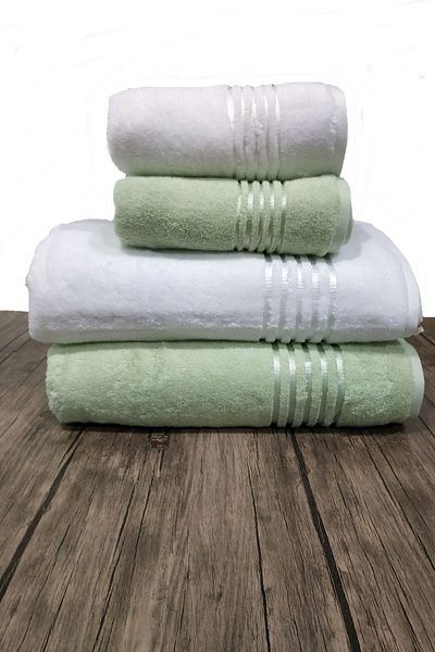 Özdilek Bath Set Belda Green - White