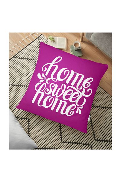Realhomes Home Sweet Home Perna Decorativa de Pardoseala Imprimata Digital - 70 X 70 cm