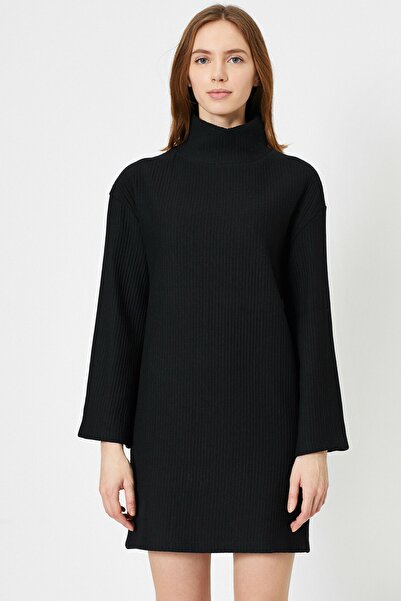 Koton Dámské černé šaty 0YAF80255GK