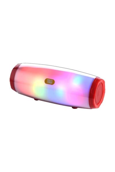 T&g Tg165 Bluetooth Speaker with Color Light Fm/sd Card/usb Input Red