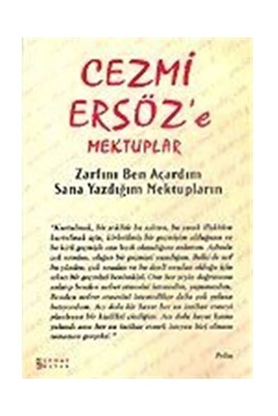Gendaş Yayınları Cezmi Ersöz'e Mektuplar & Zarfını Ben Açardım Sana Yazdığım ...