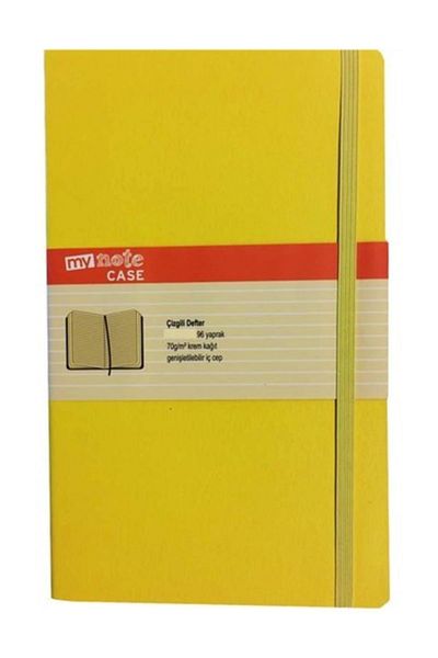 Umix Myn300-b-ç Husă Mynote 19x25 Notebook 96 Yp. Copertă rigidă galbenă cu dungi