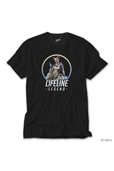 Z zepplin Μαύρο T-Shirt Apex Legends Lifeline