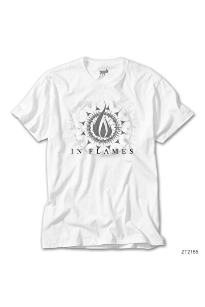 Z zepplin In Flames Logo - 2 White T-Shirts