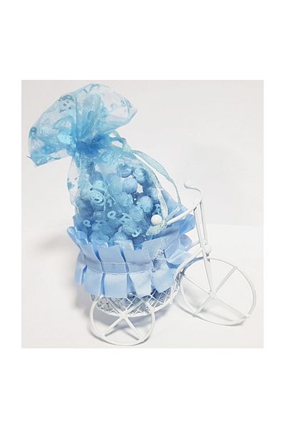 RoseRoi Baby Shower Gift Bicycle Basket Pouch Rose Scented Rose Patterned Rosary 10 Pieces