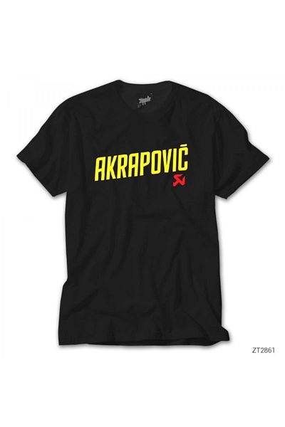 Z zepplin Μαύρο T-Shirt με λογότυπο Akrapovic