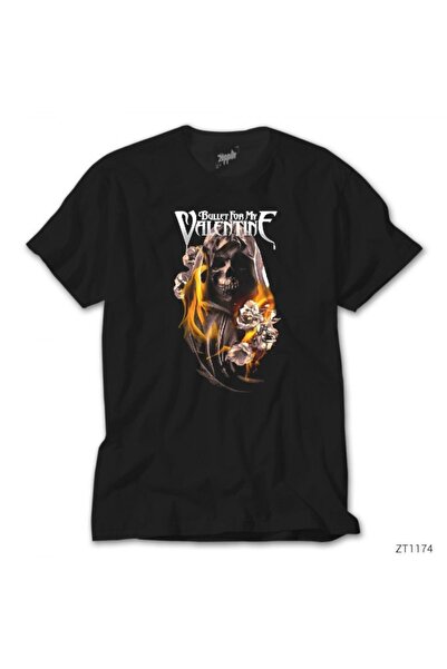 Z zepplin Tricou negru Bullet For My Valentine Fire Skull