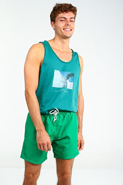 Collezione Yeşil Erkek Yeşil Spor Slim Deniz Sortu