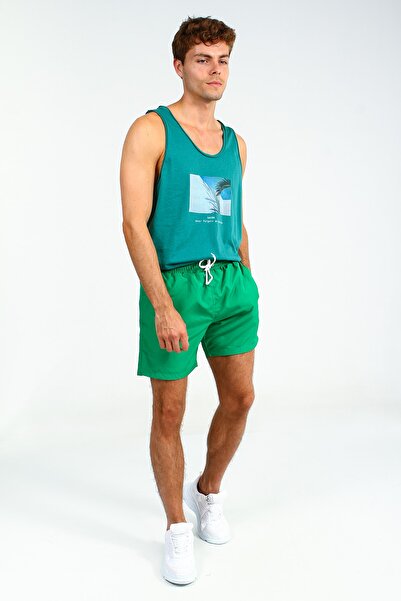 Collezione Yeşil Erkek Yeşil Spor Slim Deniz Sortu