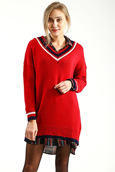 Collezione Women's Red Sweater Colez UCB190907A17
