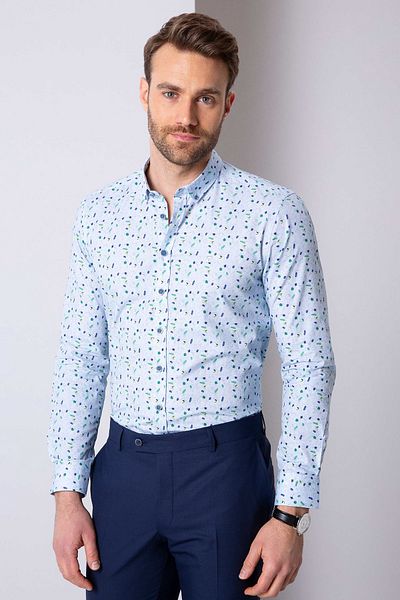 Pierre Cardin Μπλε Slim Fit πουκάμισο - Κομψό και άνετο