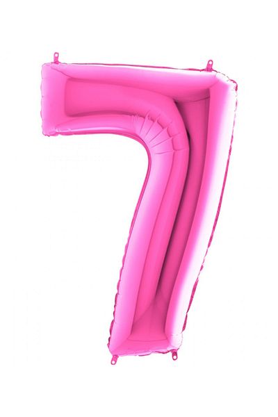 Big Party 7 Number Pink Foil Balloon 102 Cm