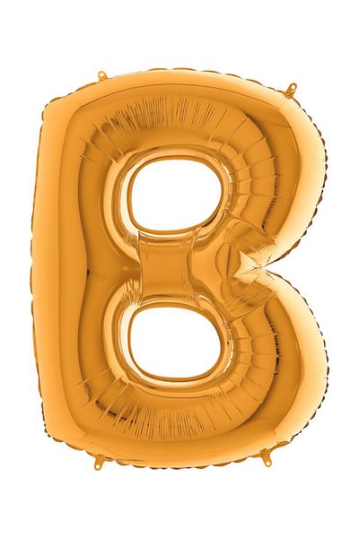 Big Party Letter B Gold Foil Balloon 102 cm