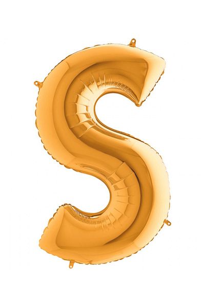 Big Party 102 Cm Width S Letter Gold Foil Balloon