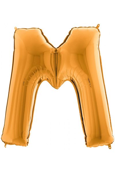 Big Party Letter M Gold Foil Balloon 102 cm