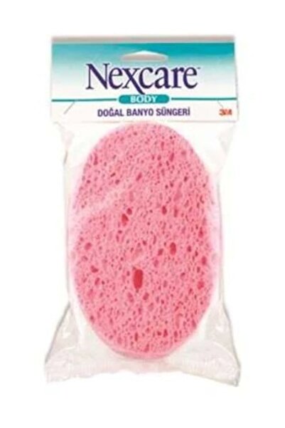 Nexcare اسفنجة حمام طبيعية باللون الوردي