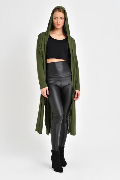 Quincey HK2417 Model Khaki Cardigan