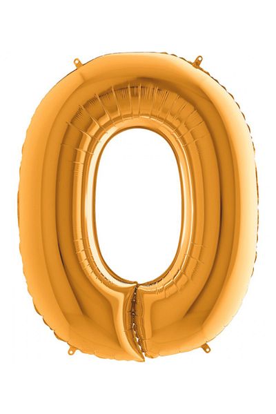 Big Party O Letter Gold Foil Balloon 102 Cm