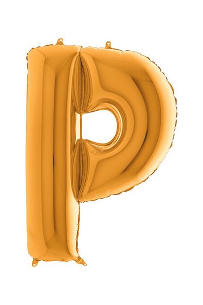Big Party P Letter Gold Foil Balloon 102 Cm