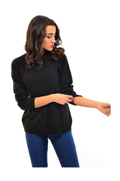 ModaPlaza Pulover de pescar Erol 4125 Mărimea B Negru