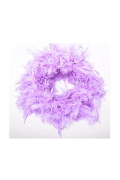 CAN 2 Metre Boa Kalın Otriş Kaz Tüyü Lila ( En : 10 Cm ) – Diğer Parti Malzem...
