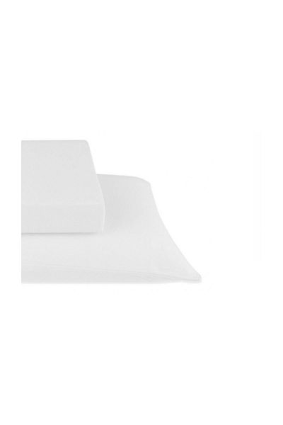 Ezgi 100% Cotton Elastic Combed Bed Sheet Single White