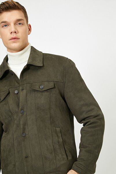 Koton Men's Khaki Coat 0KAM21491HW