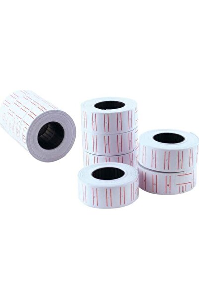 BK Kraf Motex Etiketa Prugasto Bela 12'lu Pakovanje