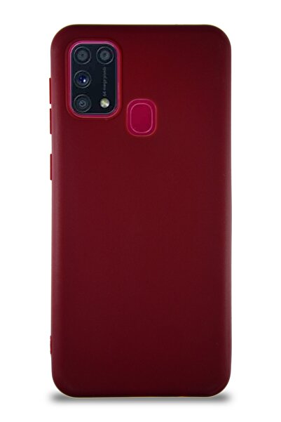 CaseWorld Samsung Galaxy M31 Kılıf Soft Premier Renkli Silikon Kapak - Mürdüm