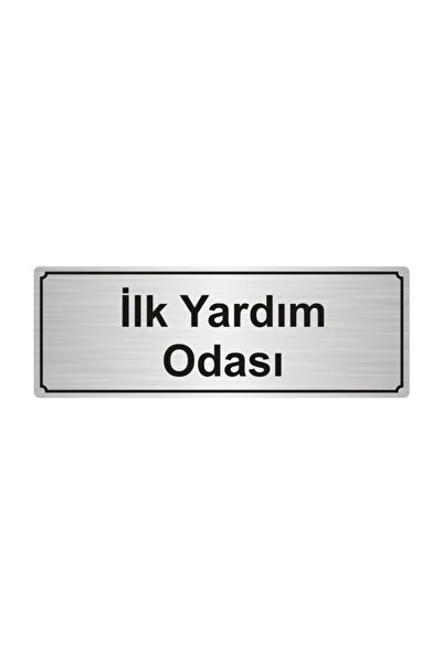 Özarslan Dizayn لافتة توجيه لغرفة الإسعافات الأولية معدن فضي اللون مقاس 7 سم ...