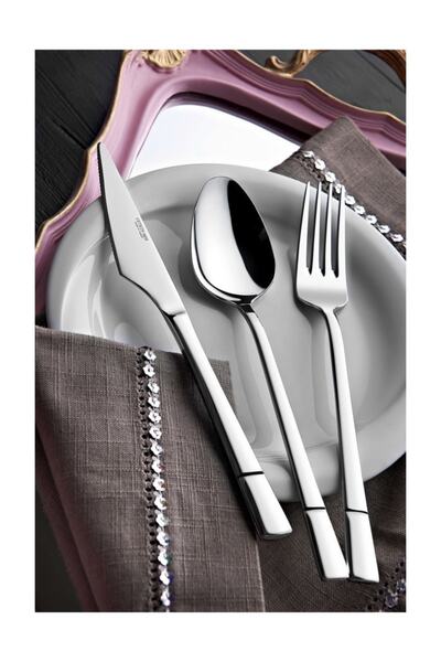 Yetkin Alya Sade 90 Parça Delux Kutu Set Çatal Kaşık Bıçak Takımı