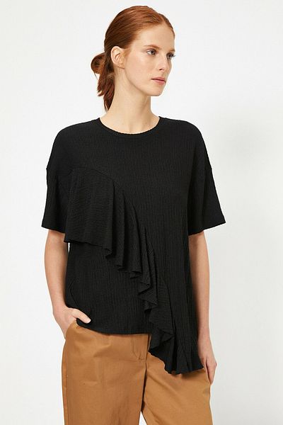 Koton Tricou texturat cu voluri de damă