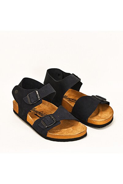 Moosefield Genuine Leather Black Women's Sandals