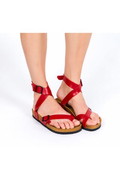 Moosefield Червоні жіночі босоніжки з натуральної шкіри