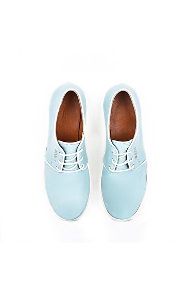 NOOSY Genuine Leather Light Blue Women's Sneakers