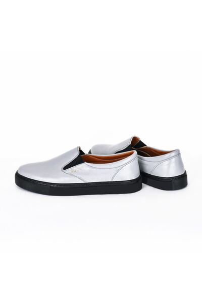 NOOSY Γυναικείο Sneaker από Γνήσιο Δερμάτινο Ανοιχτό Γκρι