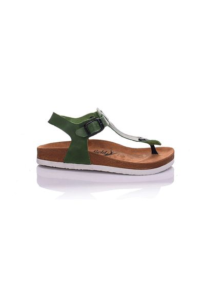 Moosefield Genuine Leather Light Green Women's Sandals
